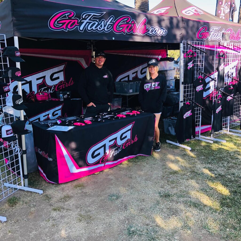 Go Fast Girls Racing and Motorsports Apparel is a Motorsports related company that provides a unique way to support and communicate with girls that have the same interests in succeeding and pushing the limits in the Motorsports World.